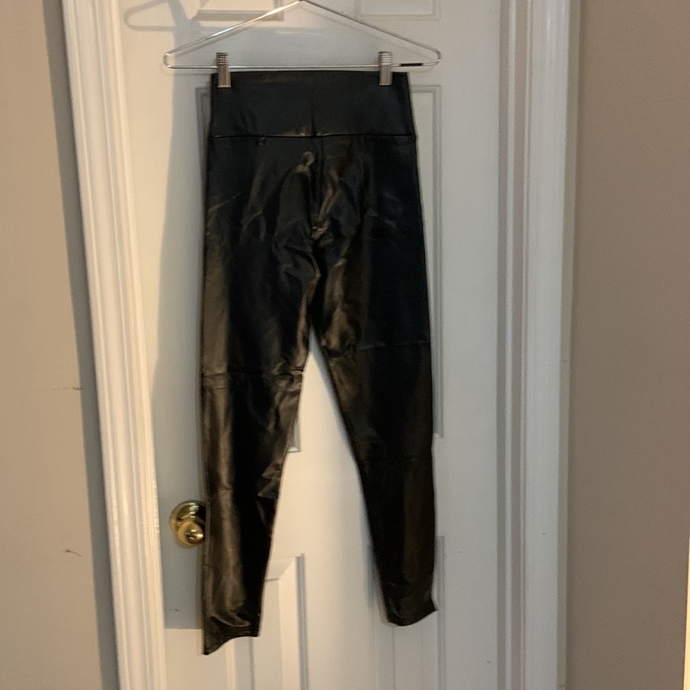 Faux Leather Pants, Size Small. - Picture 4 of 5